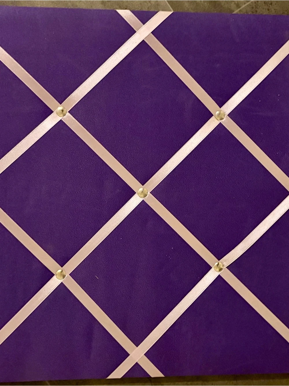Hobby Lobby Purple and Pale Pink Ribbon Memo Board